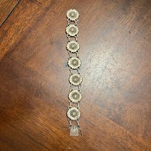 Sterling Silver Floral Bracelet